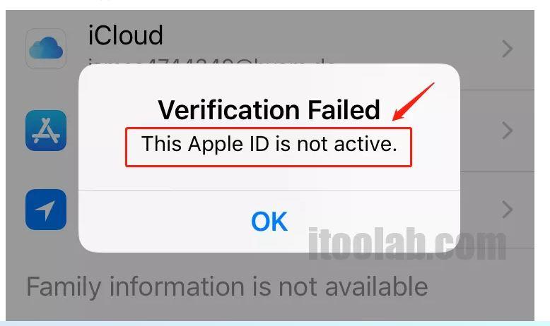 iCloud / Apple ID This preson is not Active fast | اصلاح مشكلة فشل التحقق بأسرع وقت ممكن